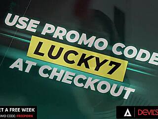 devils film - intense neighborhood threesome with a wild couple and a huge gloryhole box