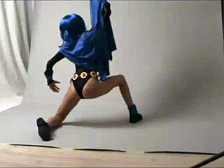 amateur cosplay raven from public outdoor event with costumes