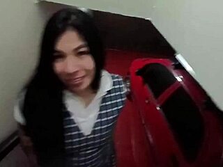 colombian amateur bends over for hardcore anal in hotel, getting ass filled with cum close up