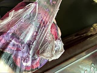 Slow motion tattoo skin peel process