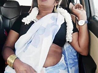 Indian Bhabi Car Romance With Telugu Dirty Talks