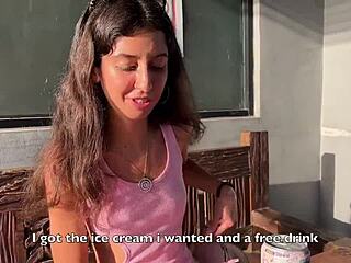 cumwalk in public supermarket with facial blowjob fetish