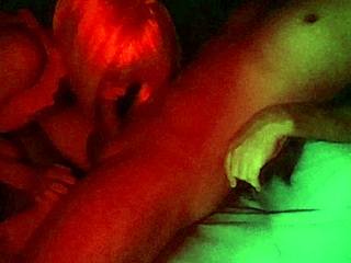 the young indian milf performs deepthroat blowjob on her boss while being watched.