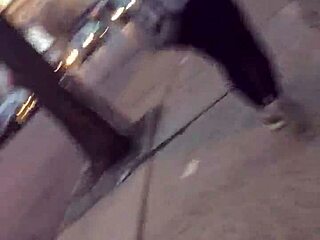 Emotional view of short girl's big ass