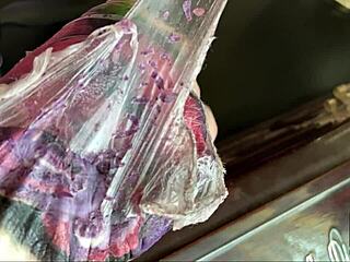 Slow motion tattoo skin peel process