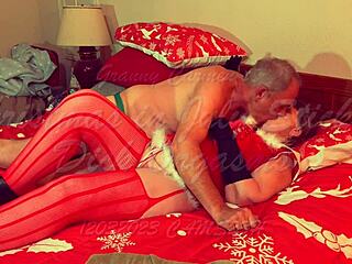 Granny Carmen has stick and dick orgasms! 🎄