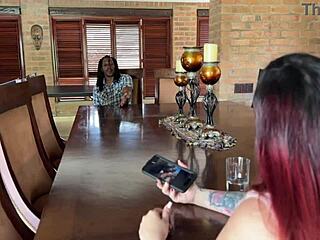 In this infidelity story, a mature MILF engages in a passionate quickie, licking balls and fucking a big black cock bareback.