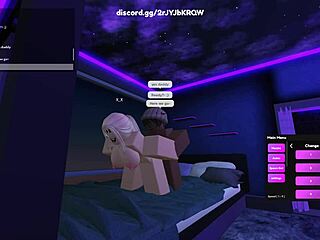 detailed roblox porn with blonde whore in action