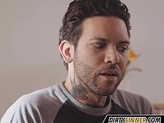 Cute redhead stepsister rides in sensual teen 18+ scene