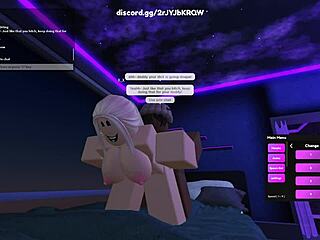 detailed roblox porn with blonde whore in action