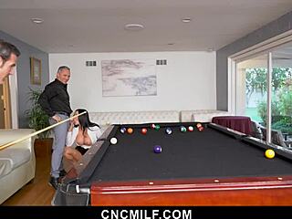 attend to businessmen's lustful needs in kinky office threesome