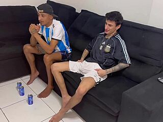 i couldn't resist my friend's provocations and fucked his ass in public pov