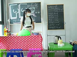 Asian Girl Enjoys Rough Doggystyle In Her Store