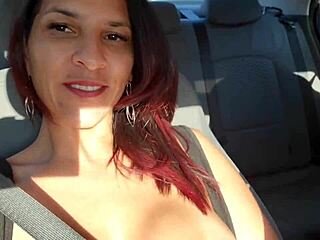 i decided to flash the truckers while driving my car around