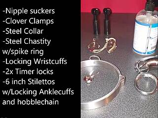 Sissy prepares for selfbondage