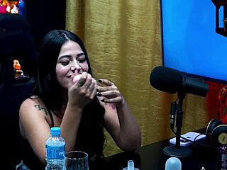 latina luuh barbosa strips on podcast big ass