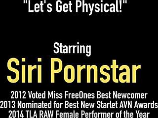 Gorgeous big girl Siri masturbates with dildo.