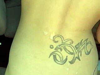 skinny streetwalker watches as she gets fucked then takes load on ass!