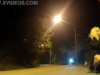 Street scene with police and blonde