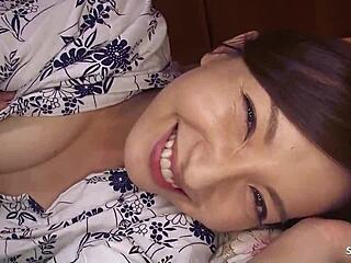 Slim Japanese Step-Mom Gives Pov Creampie Fuck