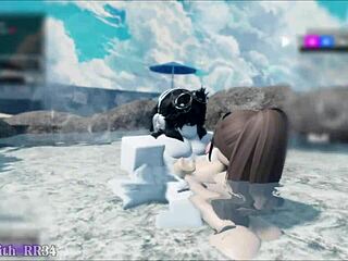 Feeling The Passion In Outdoor Hot Spring With Asian Baddie During Intense Sex Session