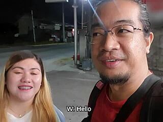 Asian bends over for cowgirl challenge