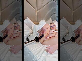 Mia Malkova's Creamy Pussy from Fuck Machine in Glasses