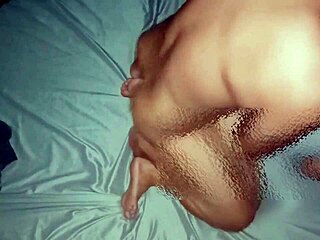 asian chubby pregnant woman bent over for creampie orgasm