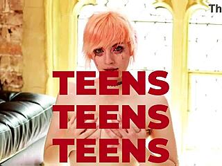 Blonde teen Ellie Shou in uniform gets railed and swallows