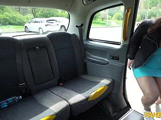 Sara Diamonte gets fucked by a big French cock in the fake taxi.