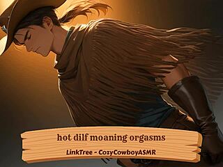 Hot dilf moans during multiple orgasms with boyfriend, his body shaking in pleasure.