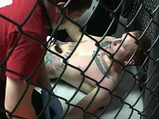 lexi belle gets fucked hard by big muscular asian stud in fishnets.