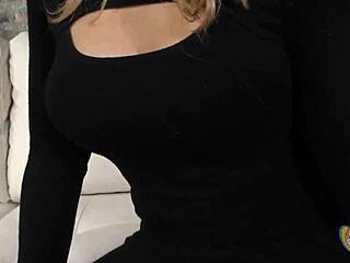 Blonde MILF Stevie Lix Suggestively Wanks Her Stepson's Huge Boner