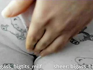 Bbw masturbates pussy in pajamas during cleaning.