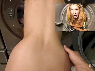 I fuck my hot blonde step mom in the dryer.