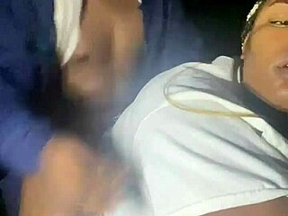 sexy bbw milf sucks dick and gets fucked in dark forest