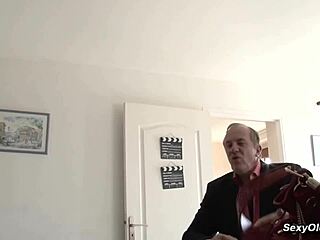 French Blonde Mature in Gang Bang Anal Fucking