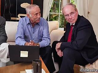 Blonde teen in gangbang with blowjobs and cumshots