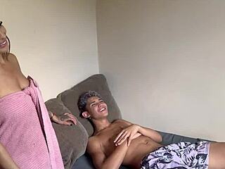 I Left My Stepson Excited And Taught Him To Pleasure Pussy