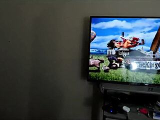 While playing VIDEO GAMES, this latina milf with blue eyes and big ass gives BLOWJOB and gets GAPED