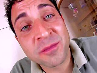 Busty Brunette Bent Over the Table and Fucked Anal in Homemade Scene