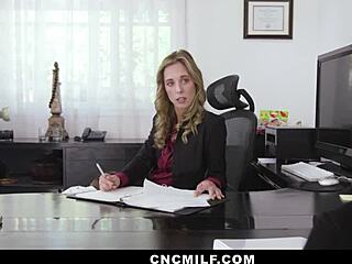 The new assistant learns office dynamics with blowjob and sex