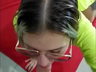 fucking neighbor in spooning while husband outside