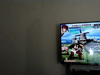 While playing VIDEO GAMES, this latina milf with blue eyes and big ass gives BLOWJOB and gets GAPED