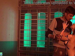 Indian cute belly dancer enjoys hot amateur fucking with program director after practice session