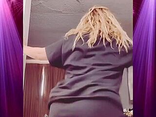 Exotic Booty Shaking in Boyfriend's Clothes Under Domination