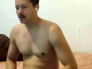 Man Masturbates Alone in Friend's Private Room