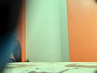 Colombian stepsister changes clothes, revealing perfect body in upskirt view