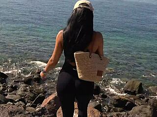 Brunette Latina Exposes Tits And Ass On Beach Then Gets Fucked