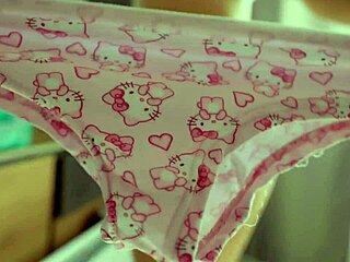 teasing in fitting room with panties